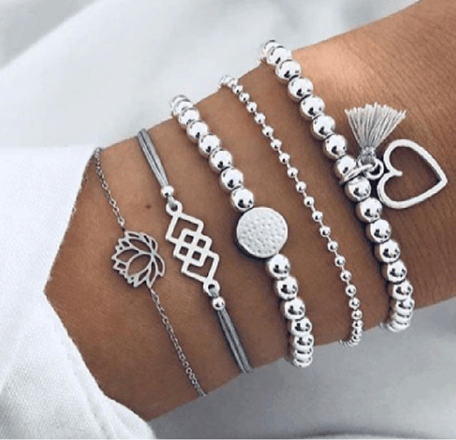 Alora – stilvolles Armbandset in Limettengrün