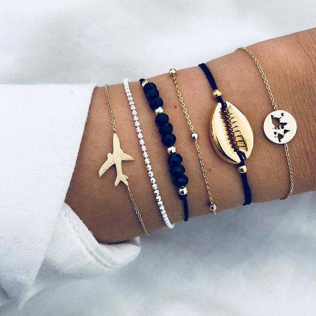Alora – stilvolles Armbandset in Limettengrün