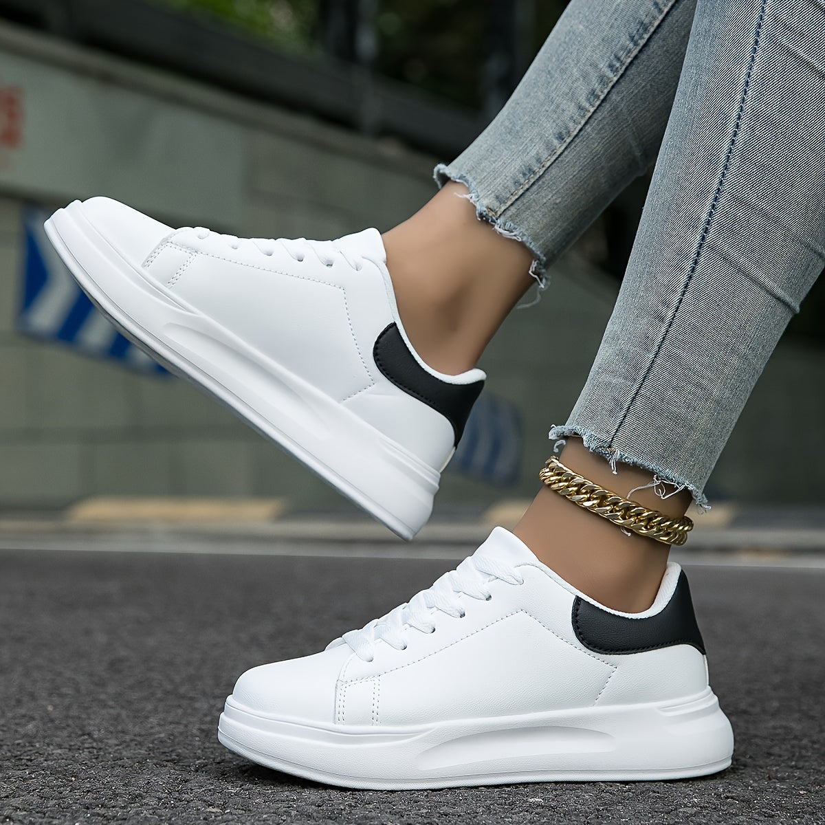 Layla - Weiße Damenschuhe für den Alltag