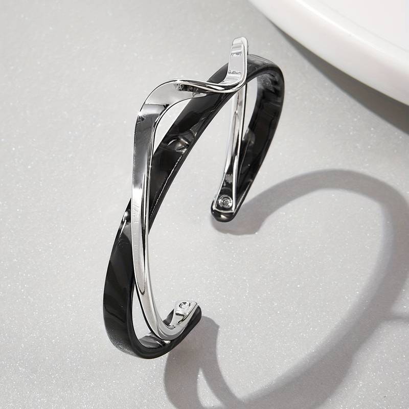 Wellenarmband mit Perlenakzenten - 18K vergoldetes Armband