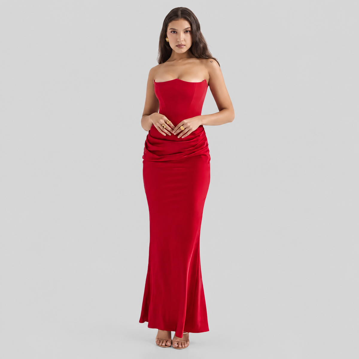 Elisabeth – Stilvolles Maxikleid mit freien Schultern für Frauen