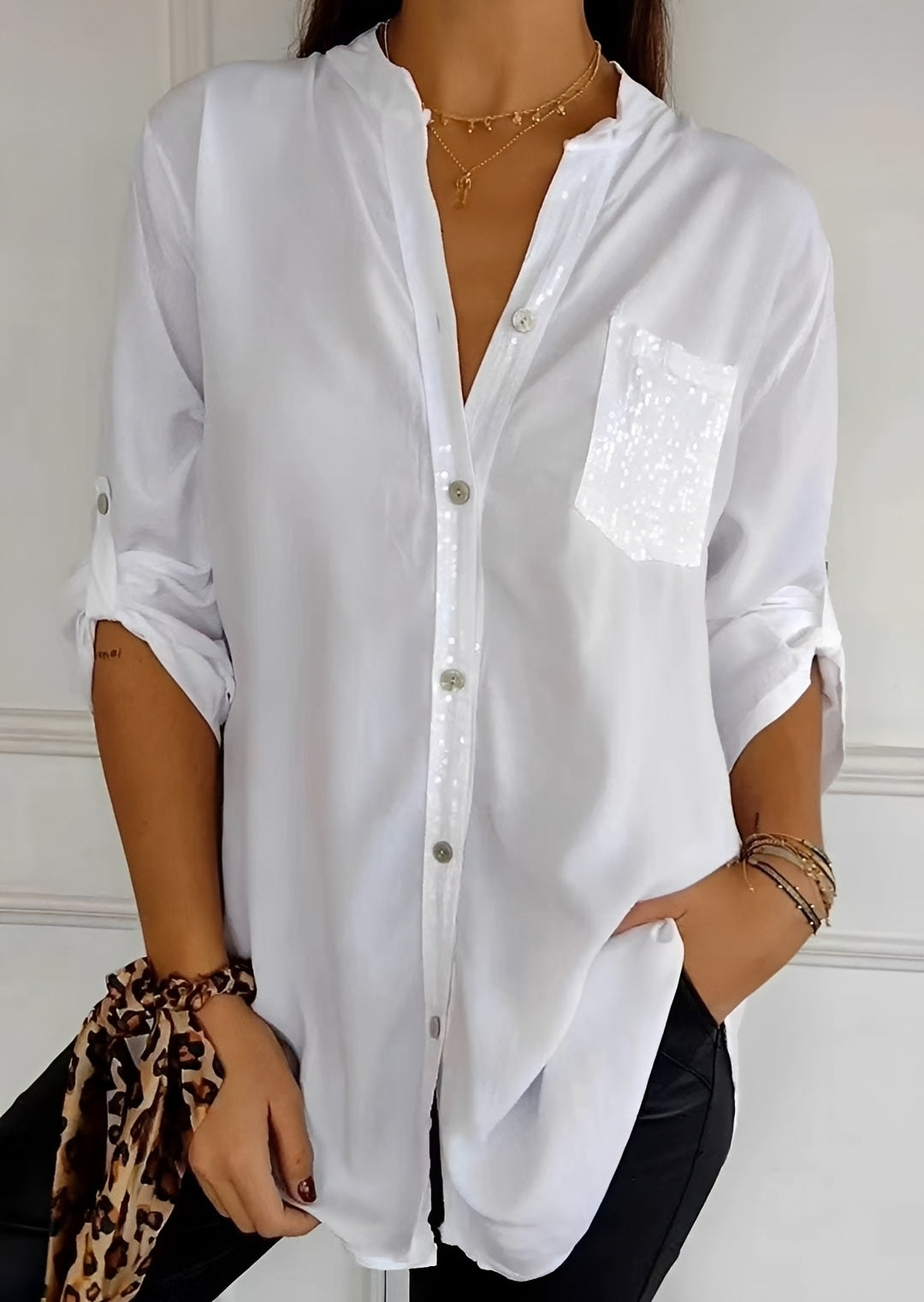 Xanthe - Elegantes Pailletten-Top
