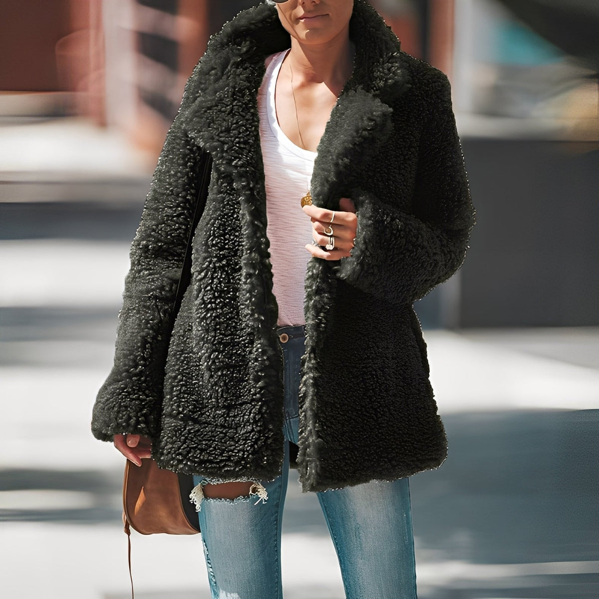 Catharine - Stylische, dicke Fleecejacke für Damen