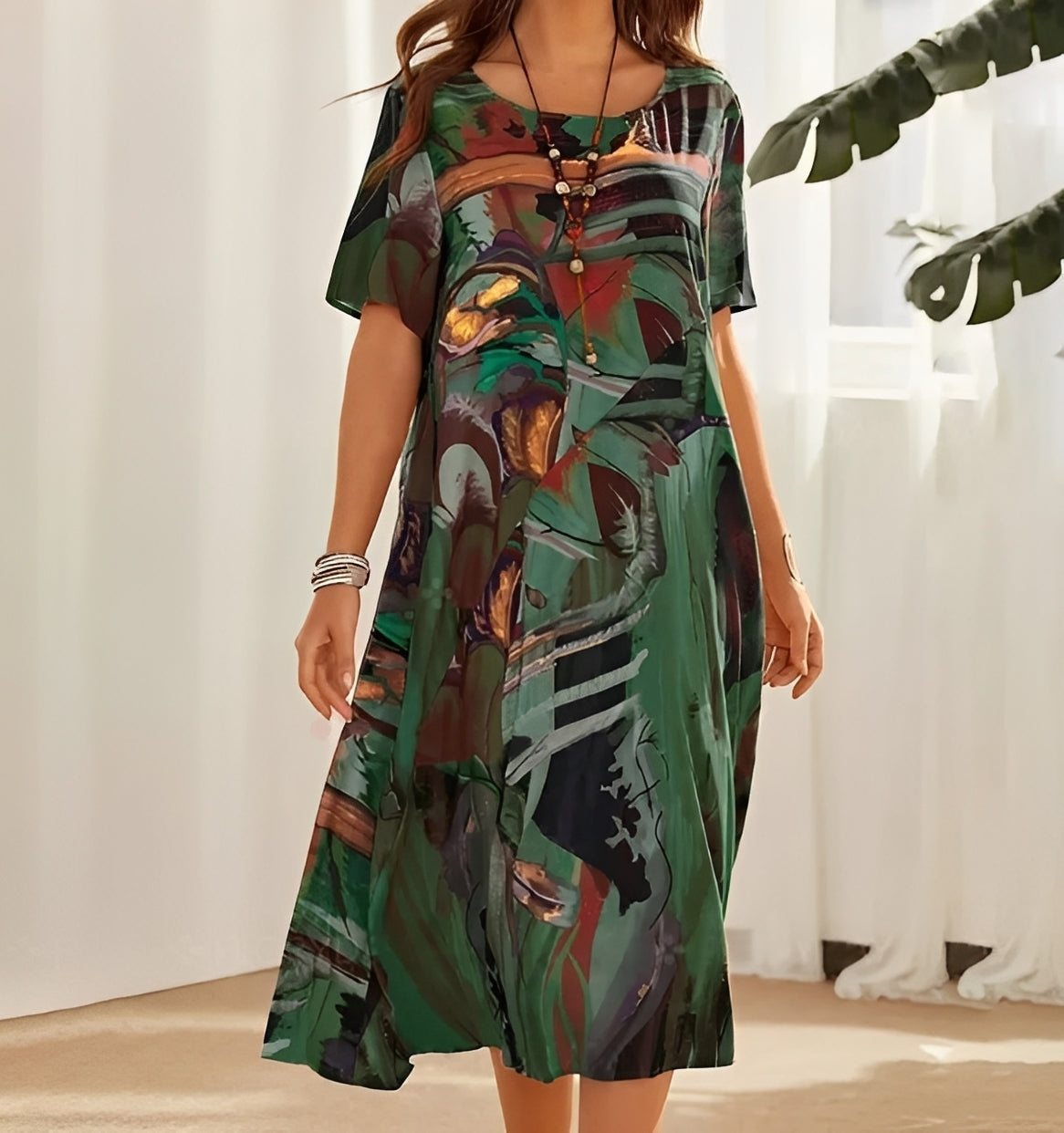 Theresa - Locker bedrucktes Freizeitkleid für Frauen