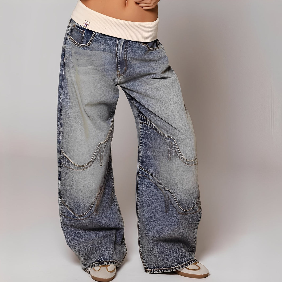 Vanessa - Bequeme und kuschelige Damenjeans mit lockerer Passform