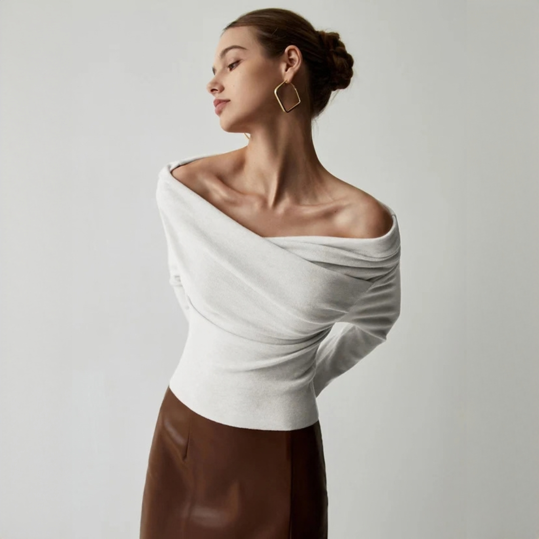 Yasmin - Elegantes schulterfreies Top
