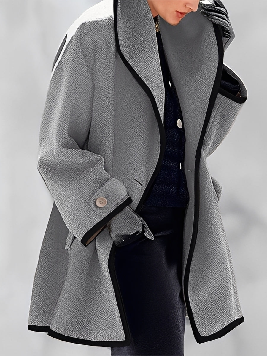 Mikayla - Warme Damen-Wolljacke mit Kapuze