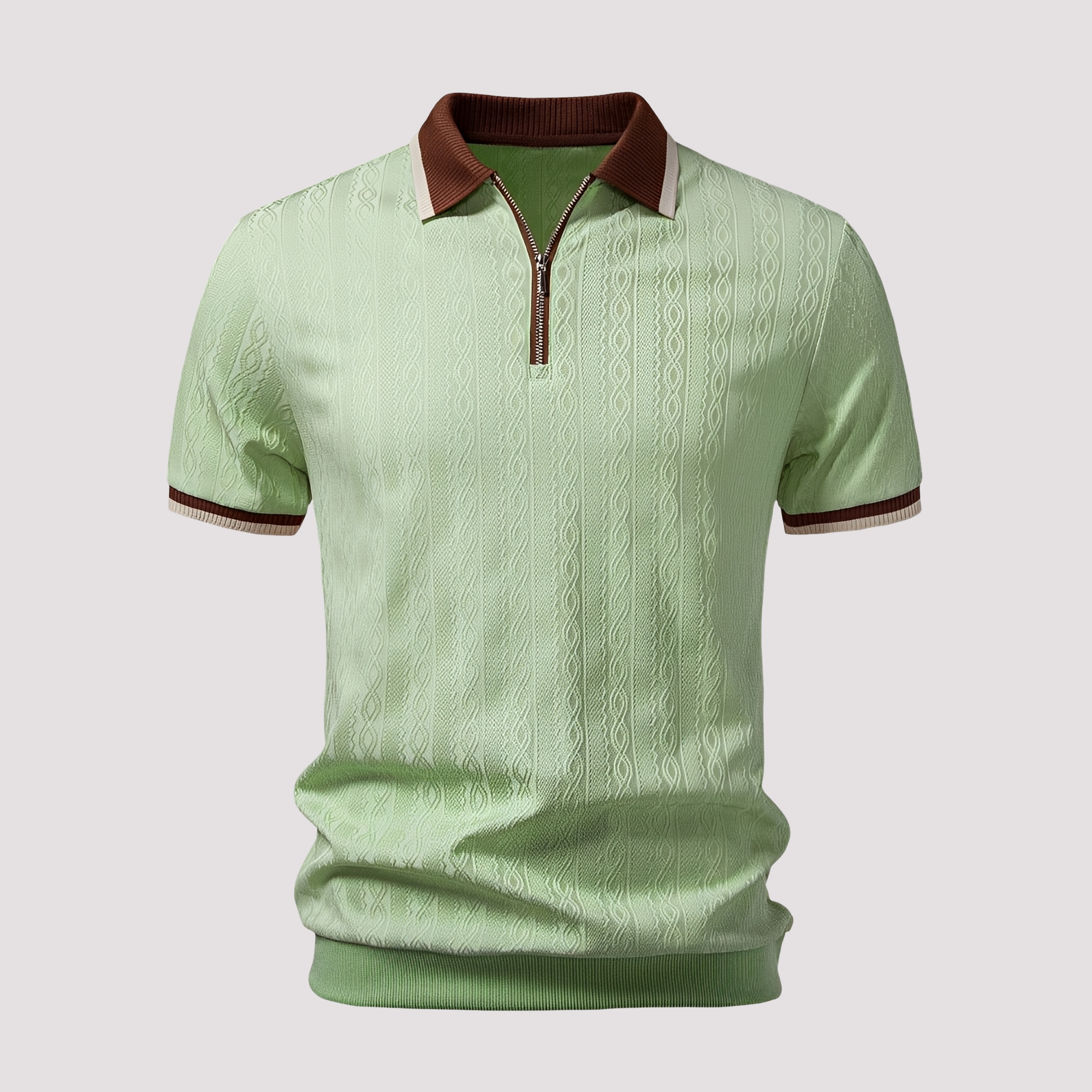 Bryn - Stylishes Zip-Poloshirt