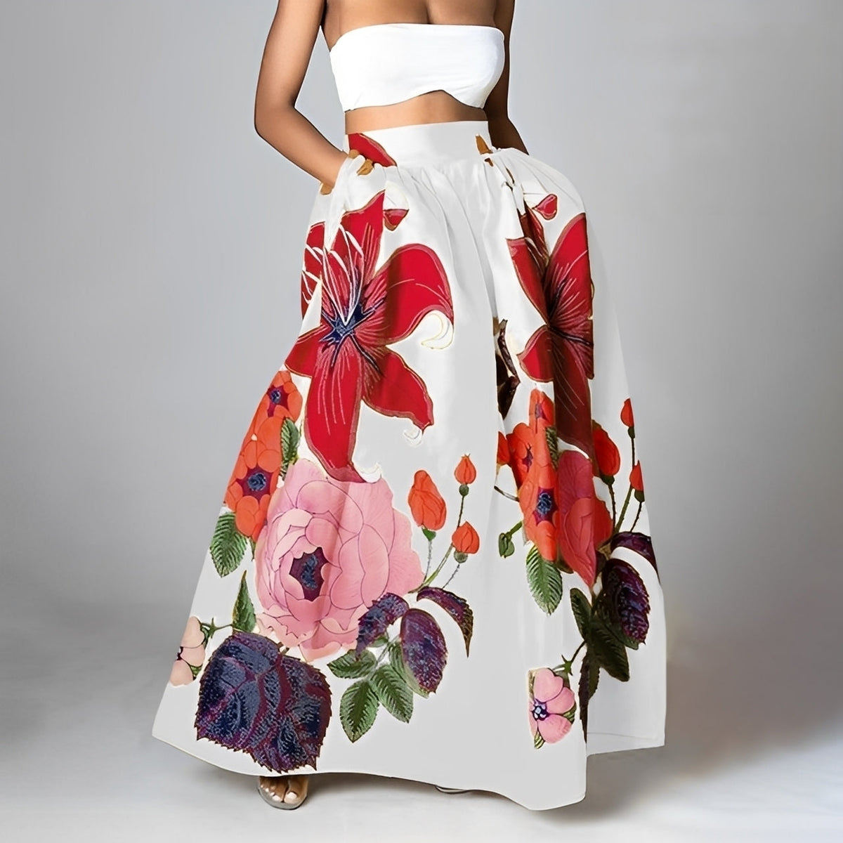 Jessica - Eleganter Boho-Rock mit hoher Taille für Frauen