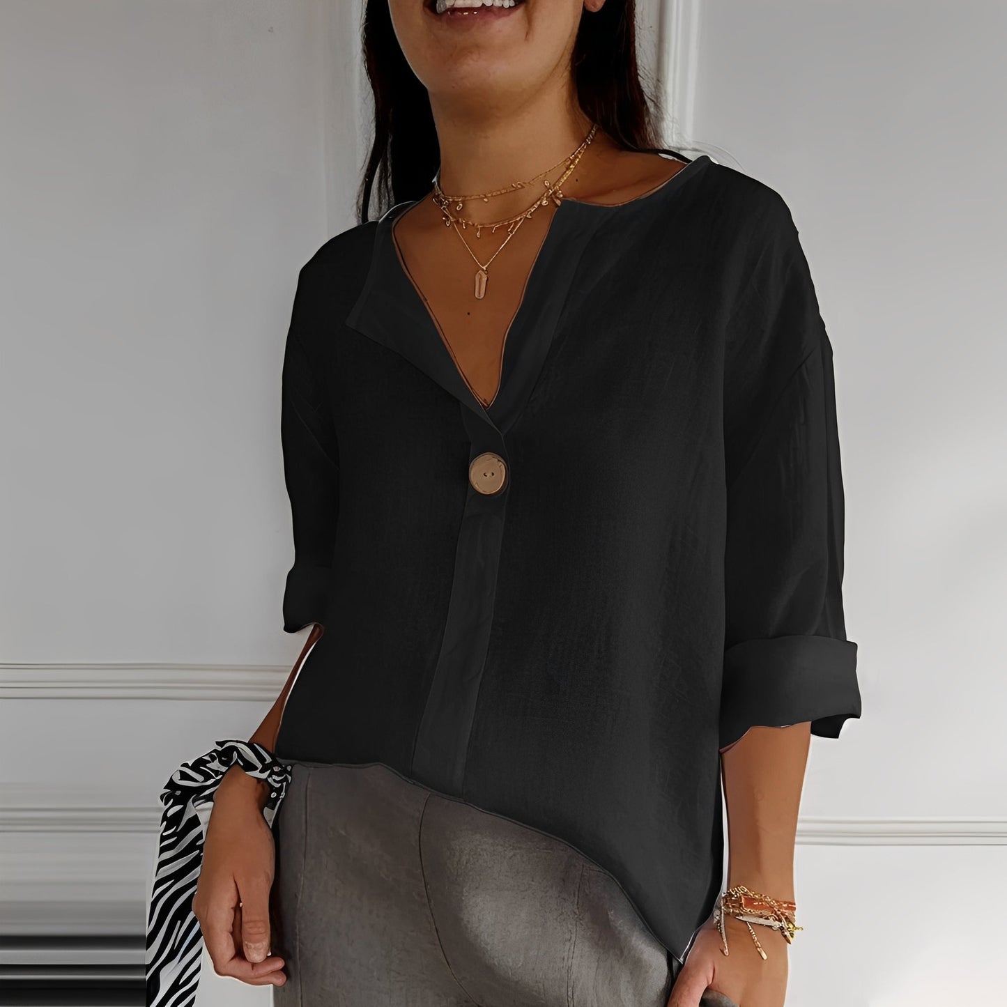 Stephanie - Lockere und weite Bluse für Frauen