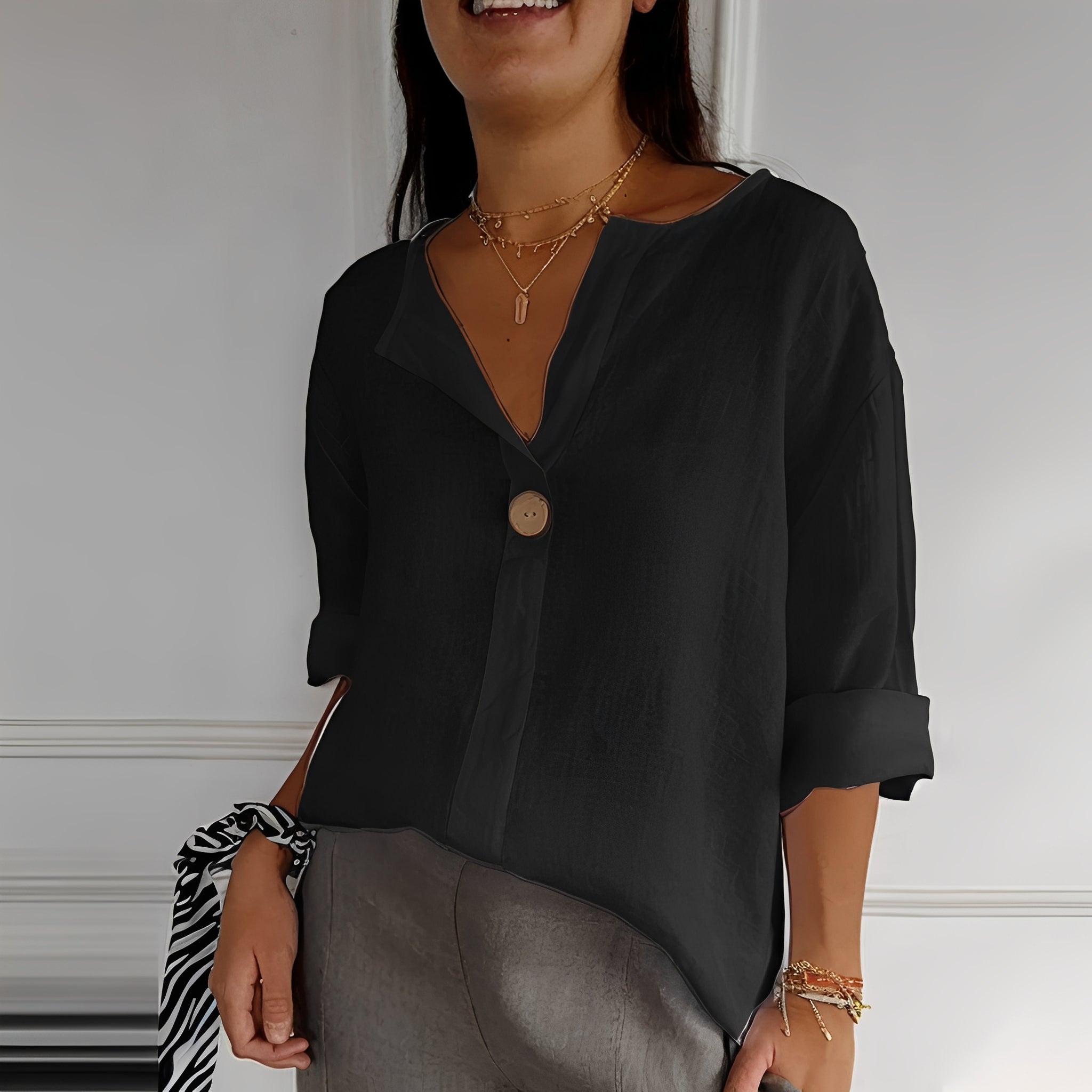 Stephanie - Lockere und weite Bluse für Frauen