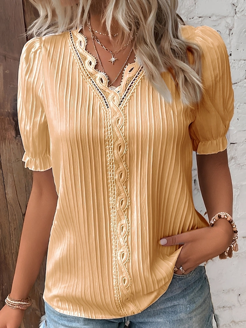 Kristina - Bluse elegant mit V-Ausschnitt für Frauen