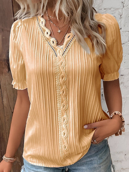 Kristina - Bluse elegant mit V-Ausschnitt für Frauen