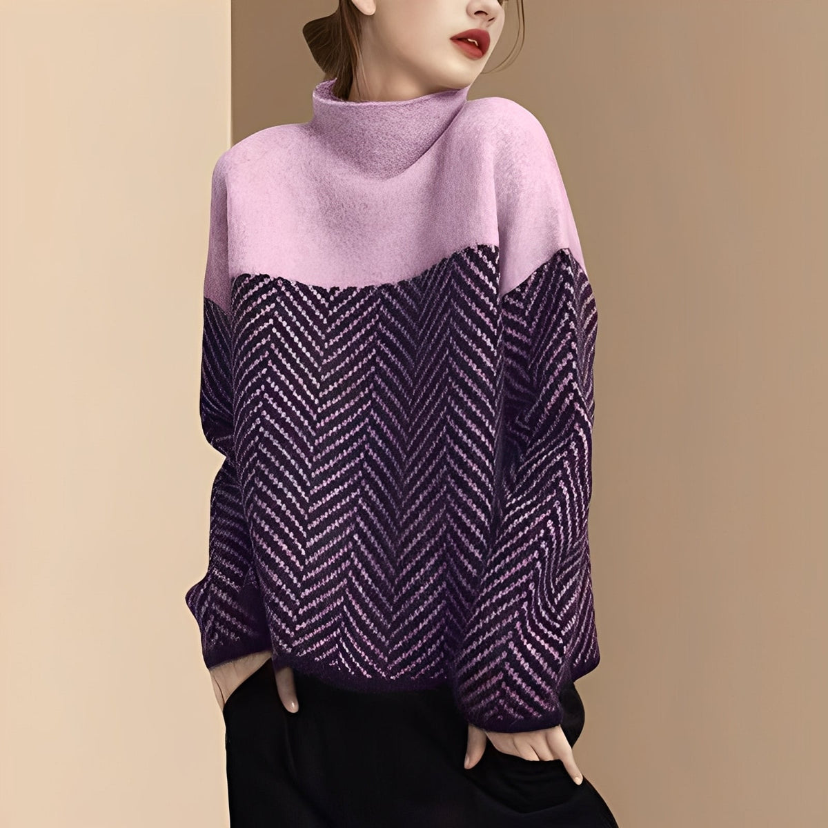 Maryann - Stilvoller und behaglicher Pullover mit Rollkragen