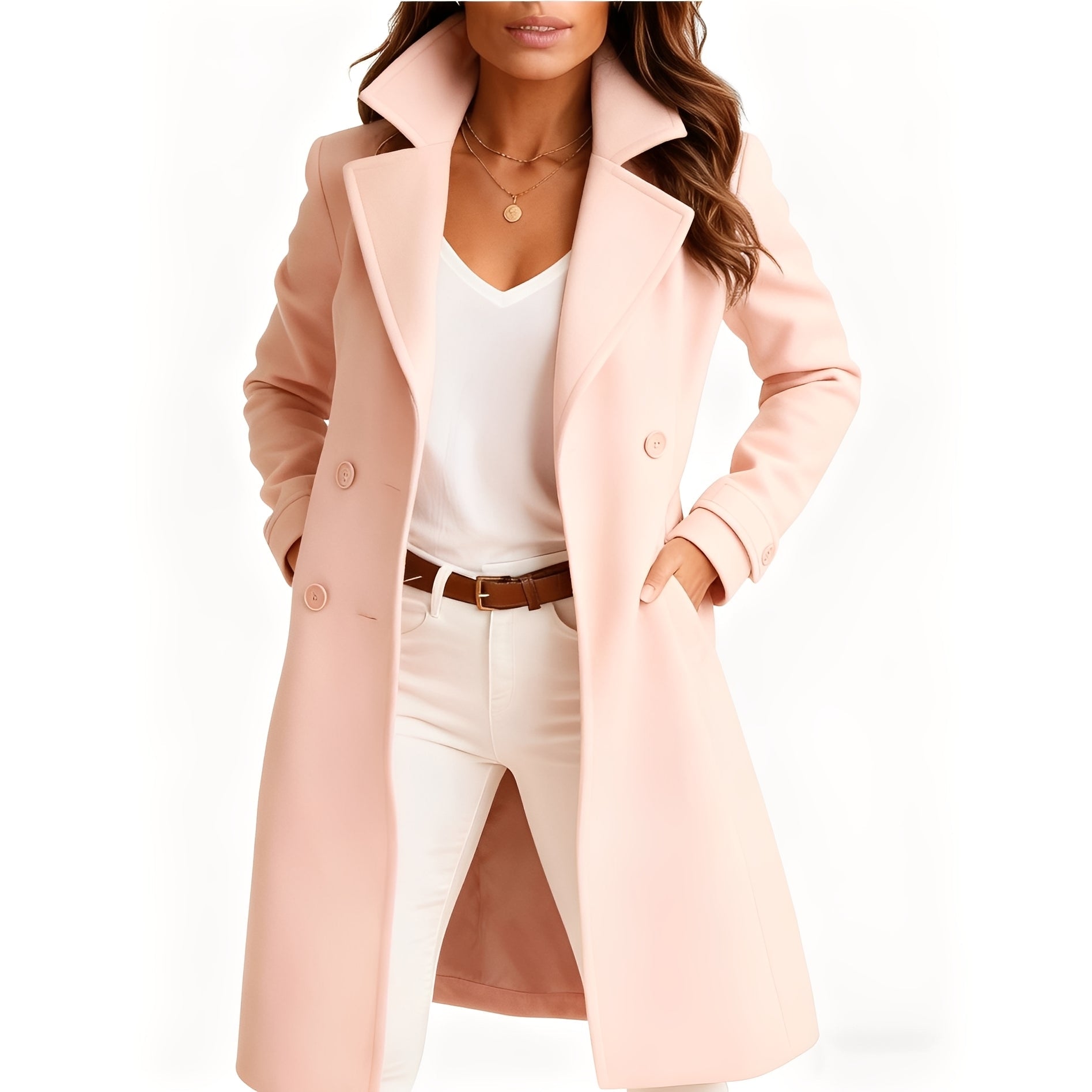 Camille - Elegant geschnittener Damenmantel mit einreihigem Stil