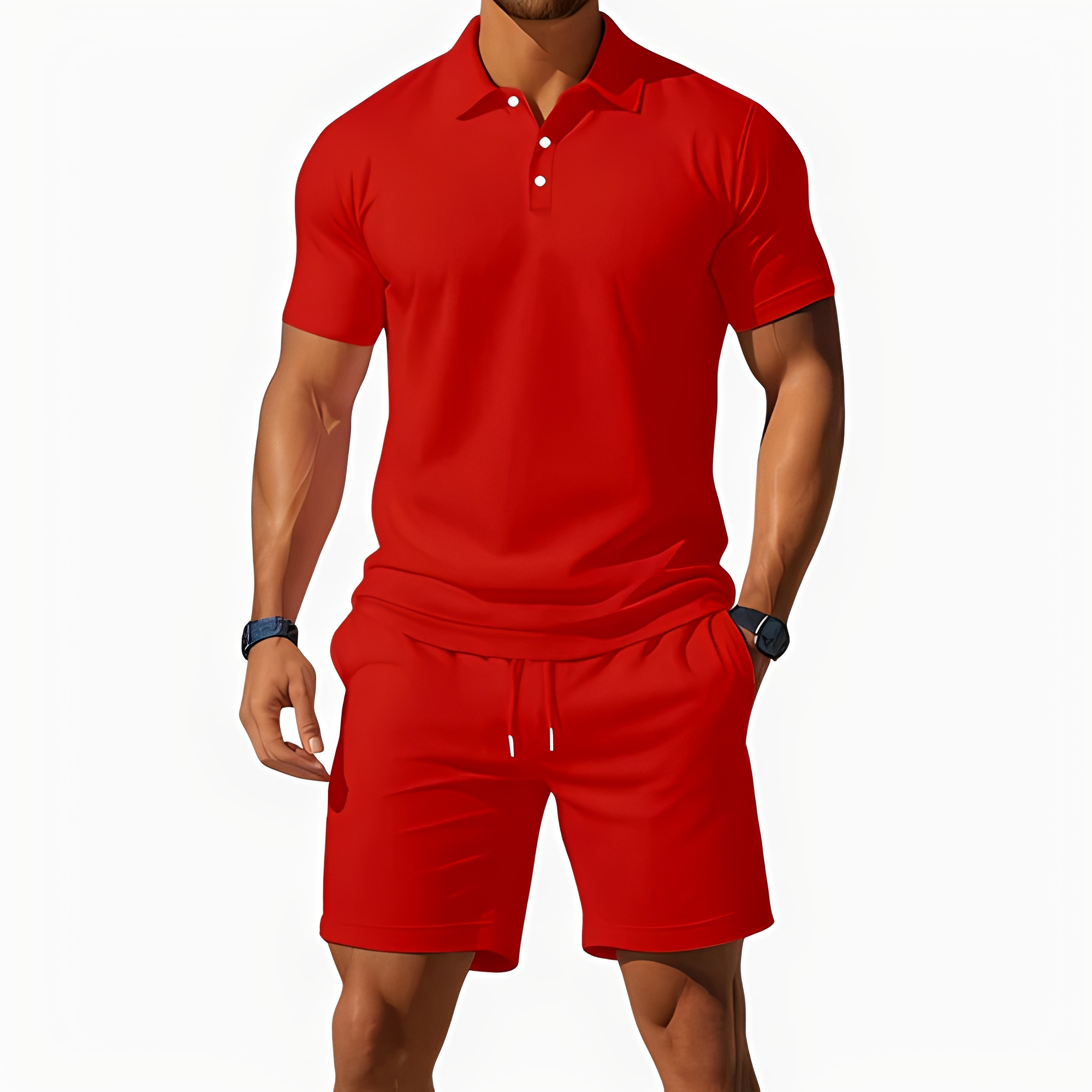 Aldrin - Ensemble Polo und Short Trend für Herren