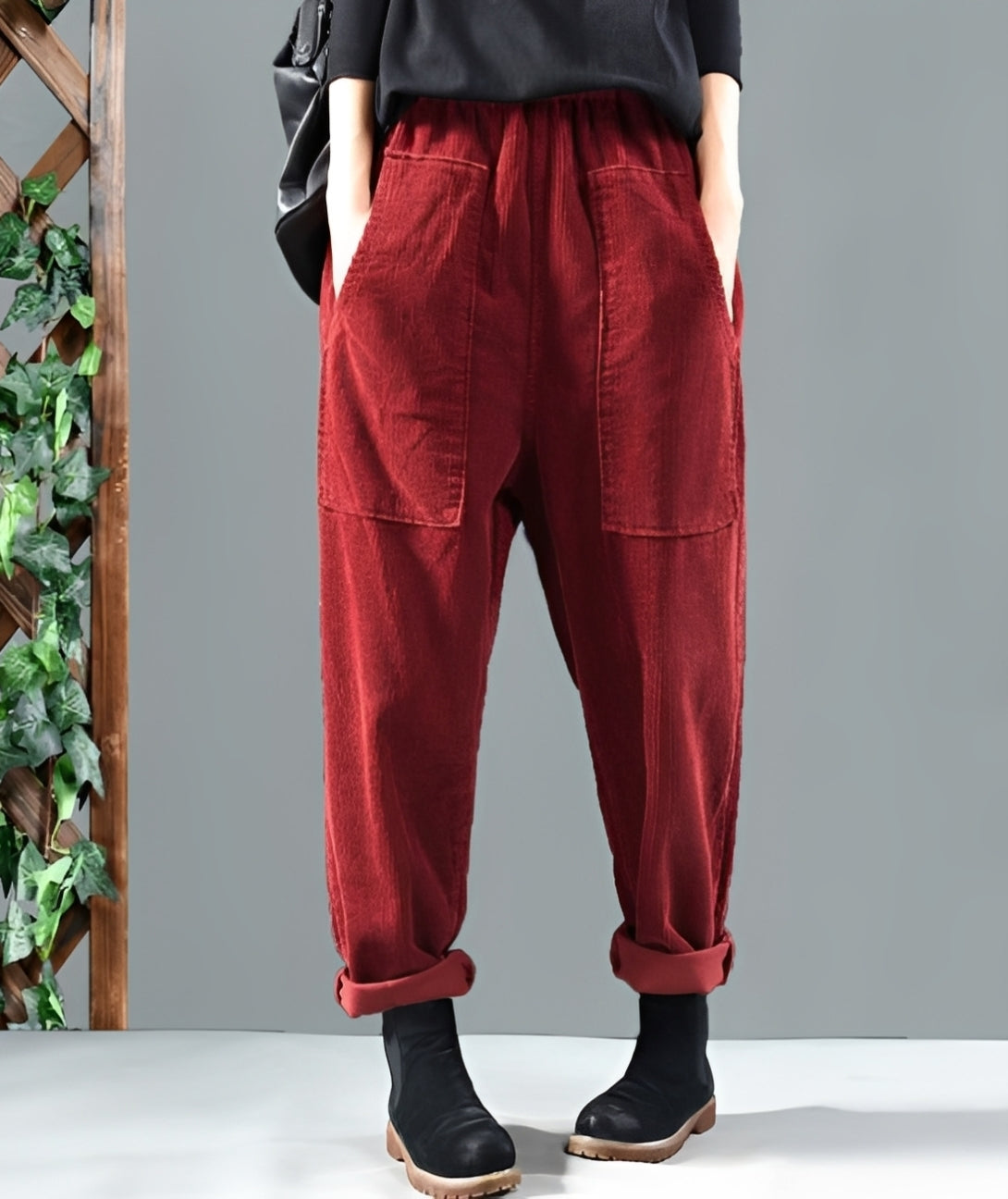 Hanna - Elegante Haremhose aus Cord für Frauen
