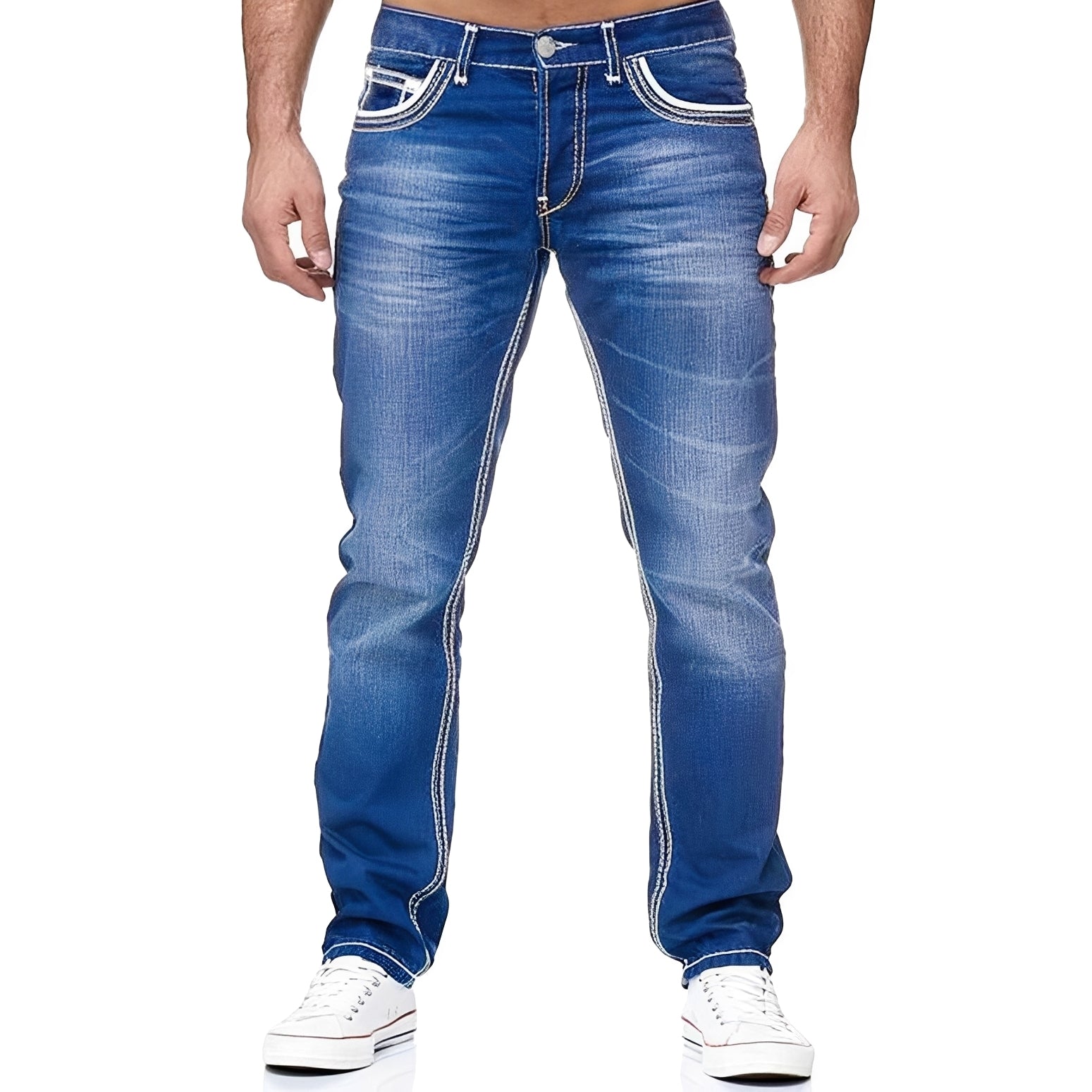 Andy - Elegante Herrenjeans mit abgenutztem Look