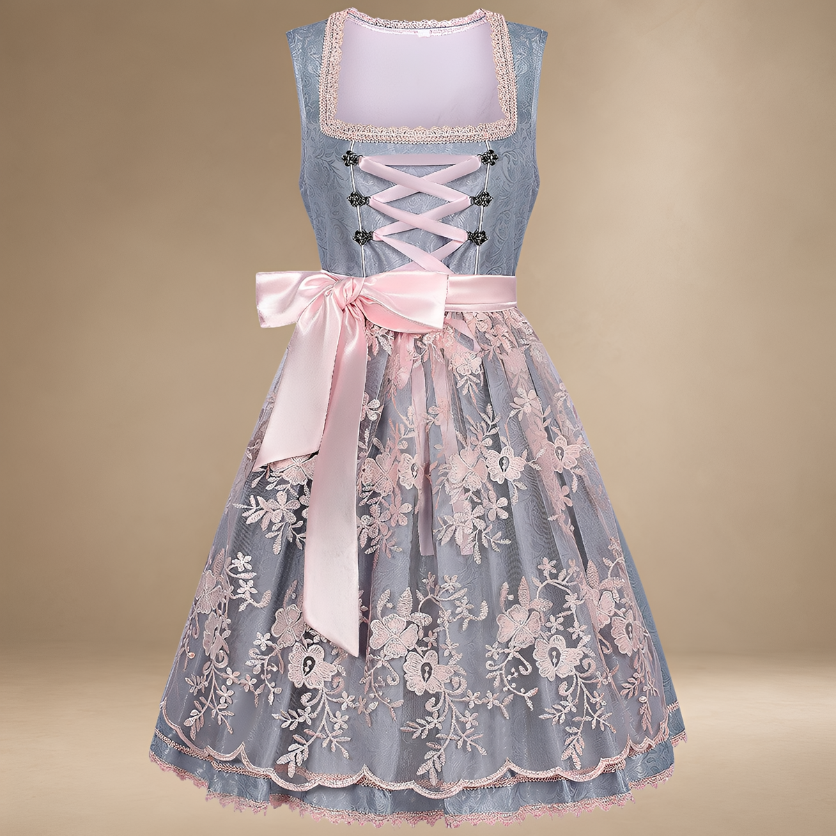 Sally - Modernes ärmelloses Kleid für das Oktoberfest