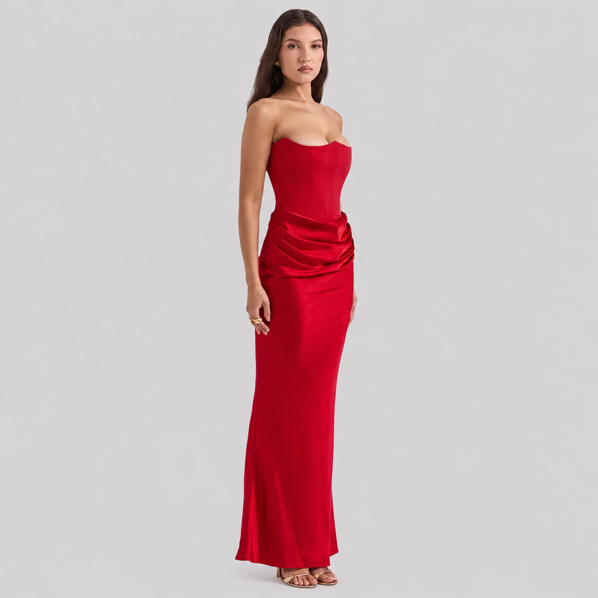 Elisabeth – Stilvolles Maxikleid mit freien Schultern für Frauen
