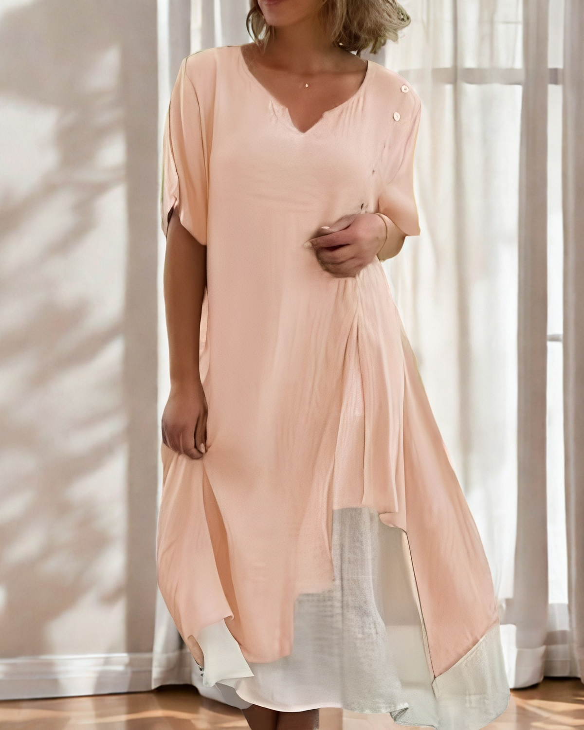 Bonnie - Elegantes und lockeres Kleid mit Knöpfen für Frauen