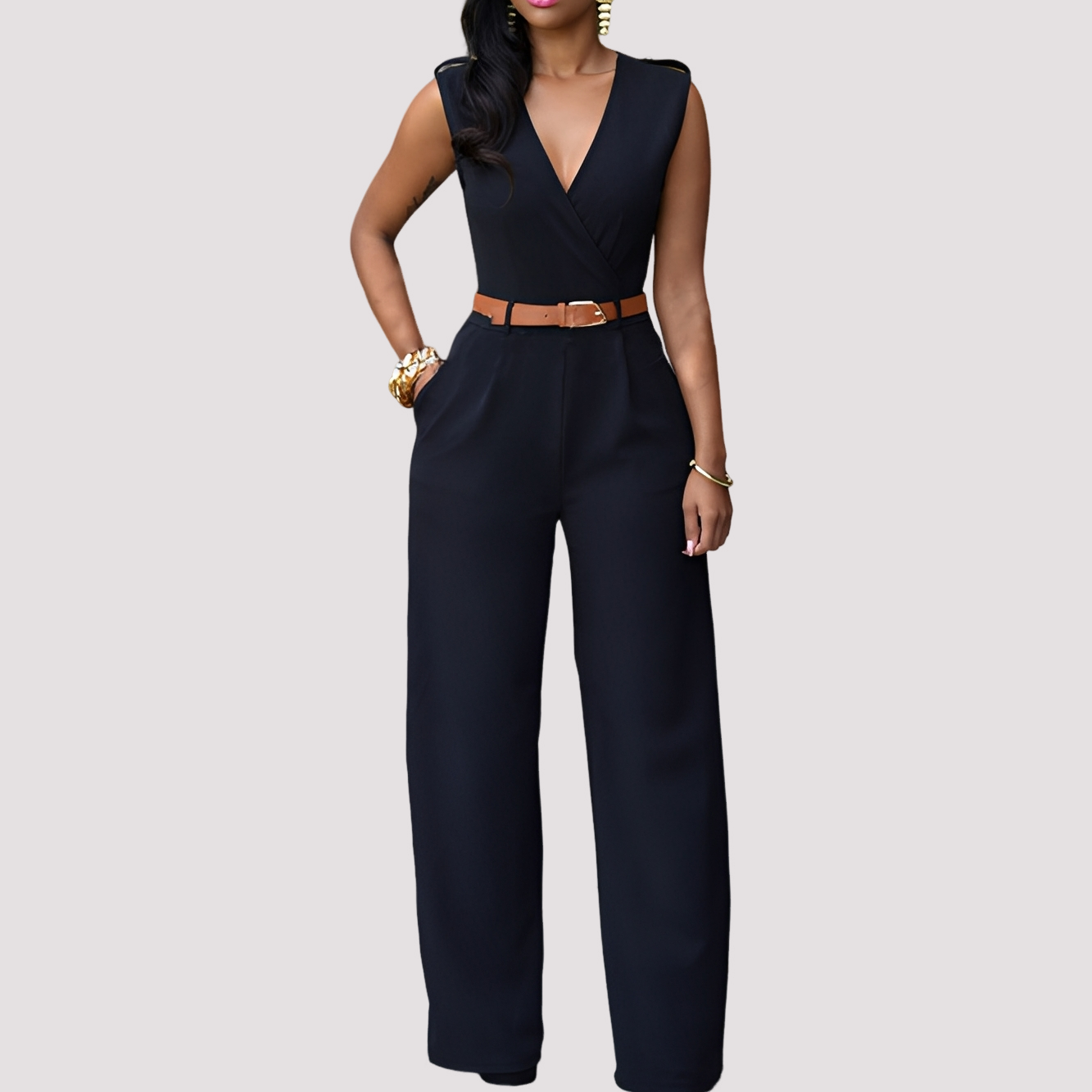Esther - Eleganter Overall mit Gürtel für Frauen