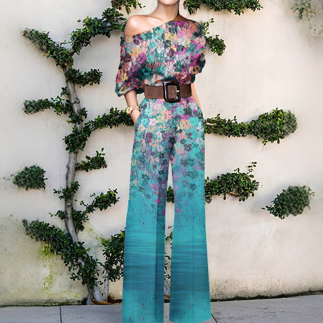 Chandrine - Asymmetrischer Overall mit weiten Beinen für Frauen