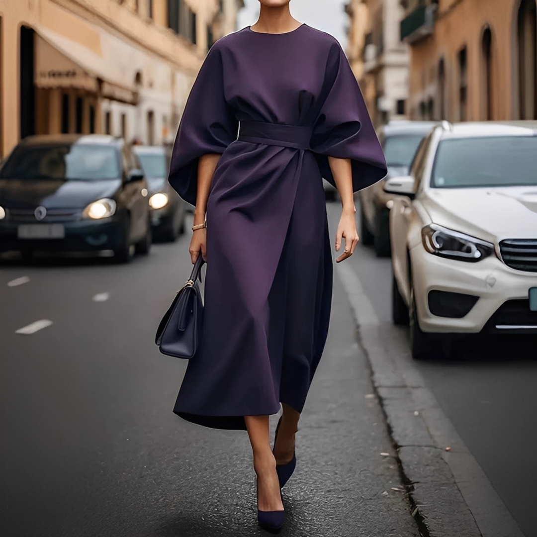 Lauriane - Elegantes Damenkleid mit Laternenärmeln