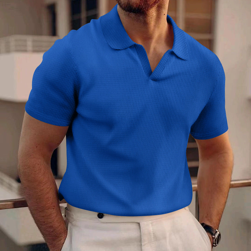 Ollie - Waffel-Polo lässig für Herren