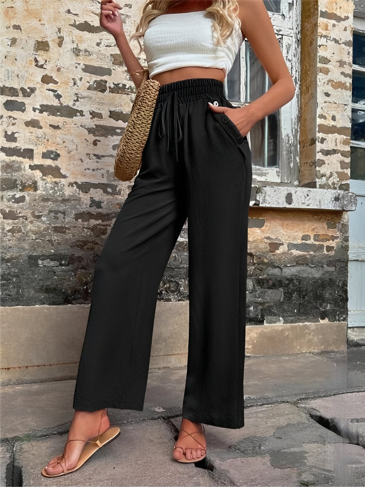 Allie - Weite, schicke Hose mit hoher Taille für Frauen