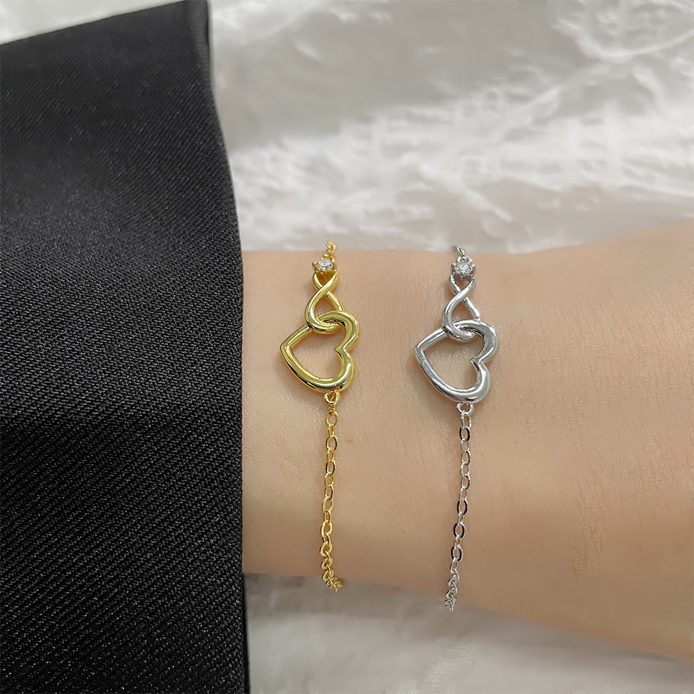 Ewiges Herzarmband - Zartes CZ-Armband