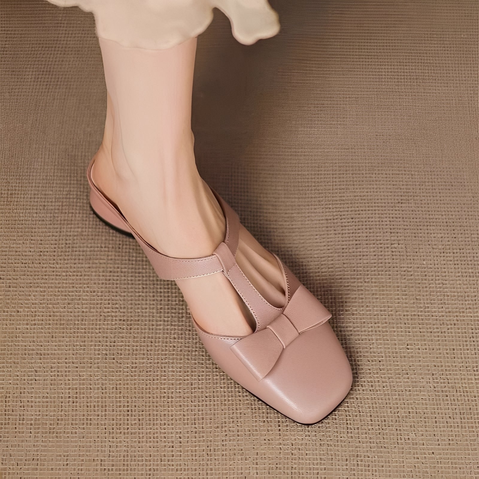 Jean - Elegante Mules-Sandalen mit Schleife
