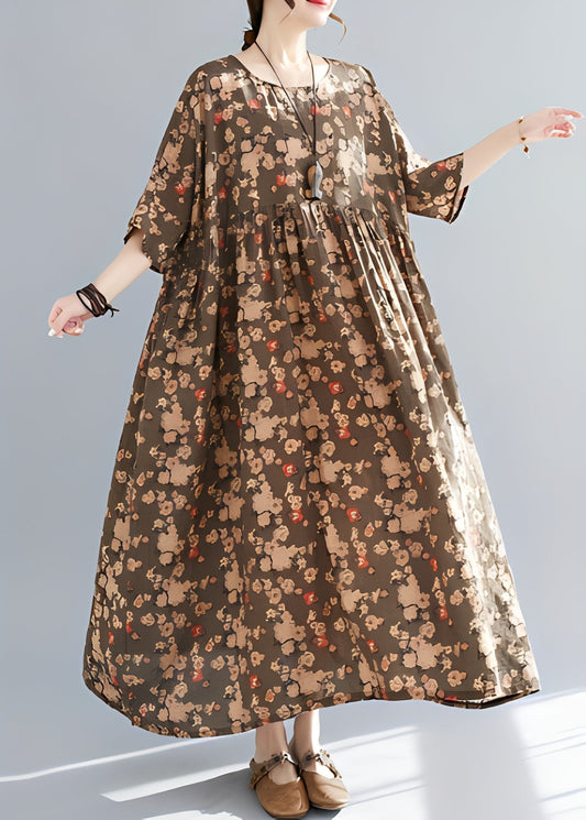 Mariam - Elegantes und weites Kleid mit breitem Saum für Frauen