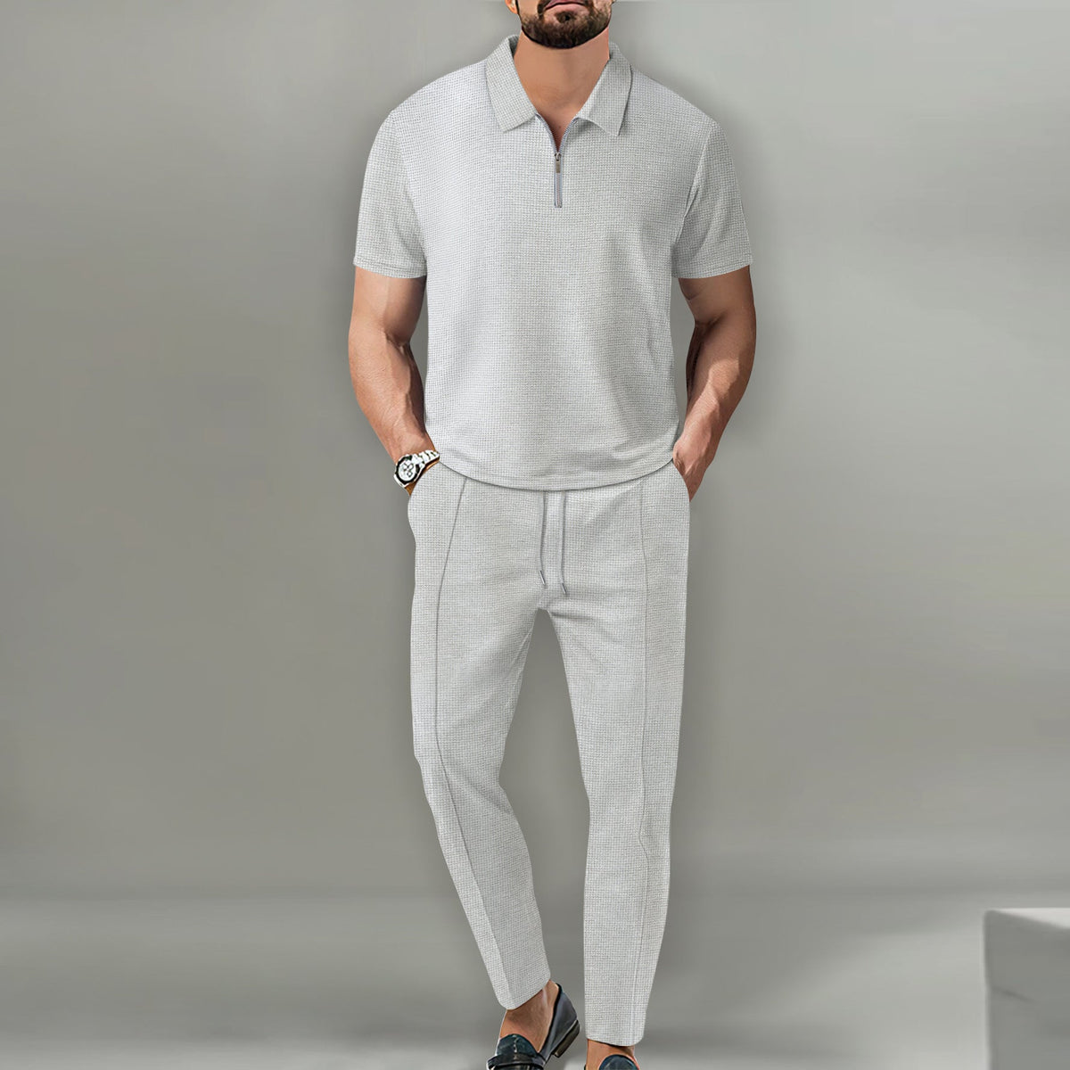 Charles - Elegantes Waffelset für Herren