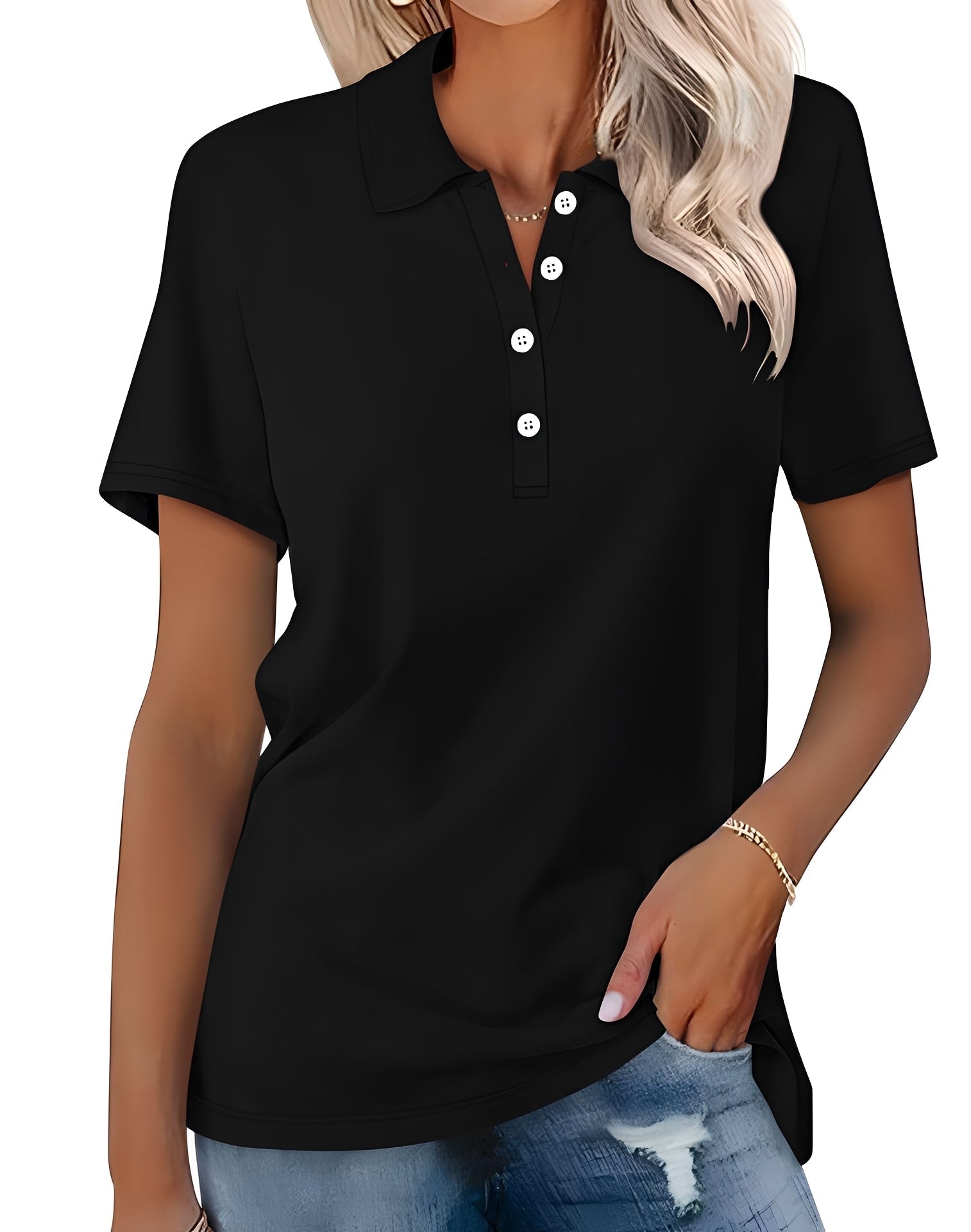 Amanda - Kurzarm-Polo lässig für Frauen