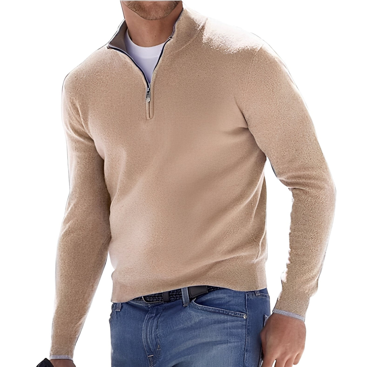 Nash - Freizeit-Pullover mit halbem Reißverschluss