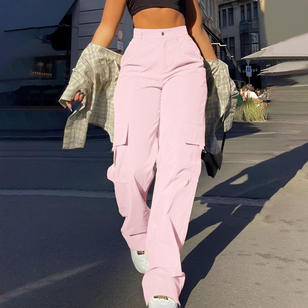 Sophie - Cargo-Hose lässig mit hohem Bund für Frauen