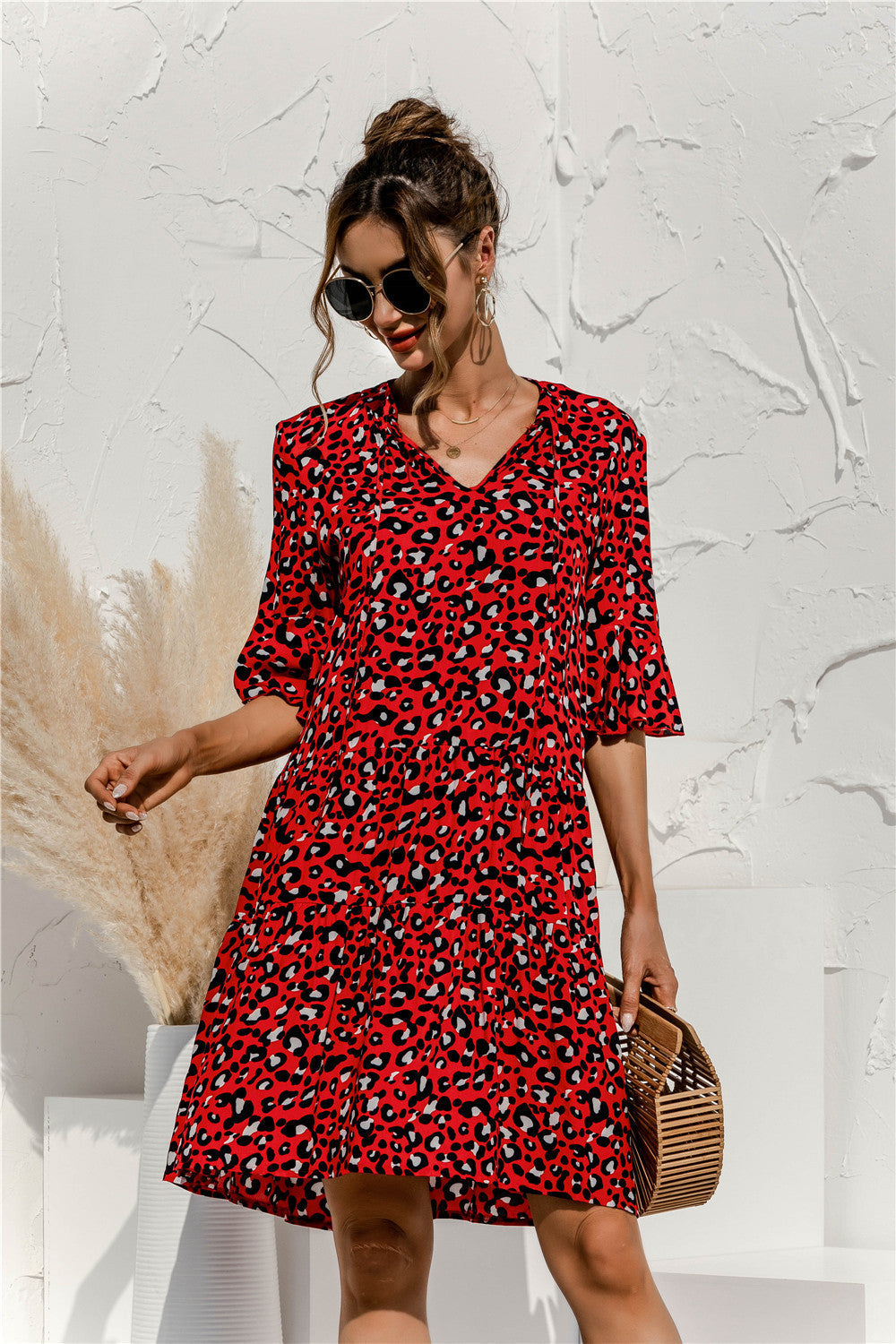 Liza - Elegantes Kleid mit ausgestellten Ärmeln für Frauen