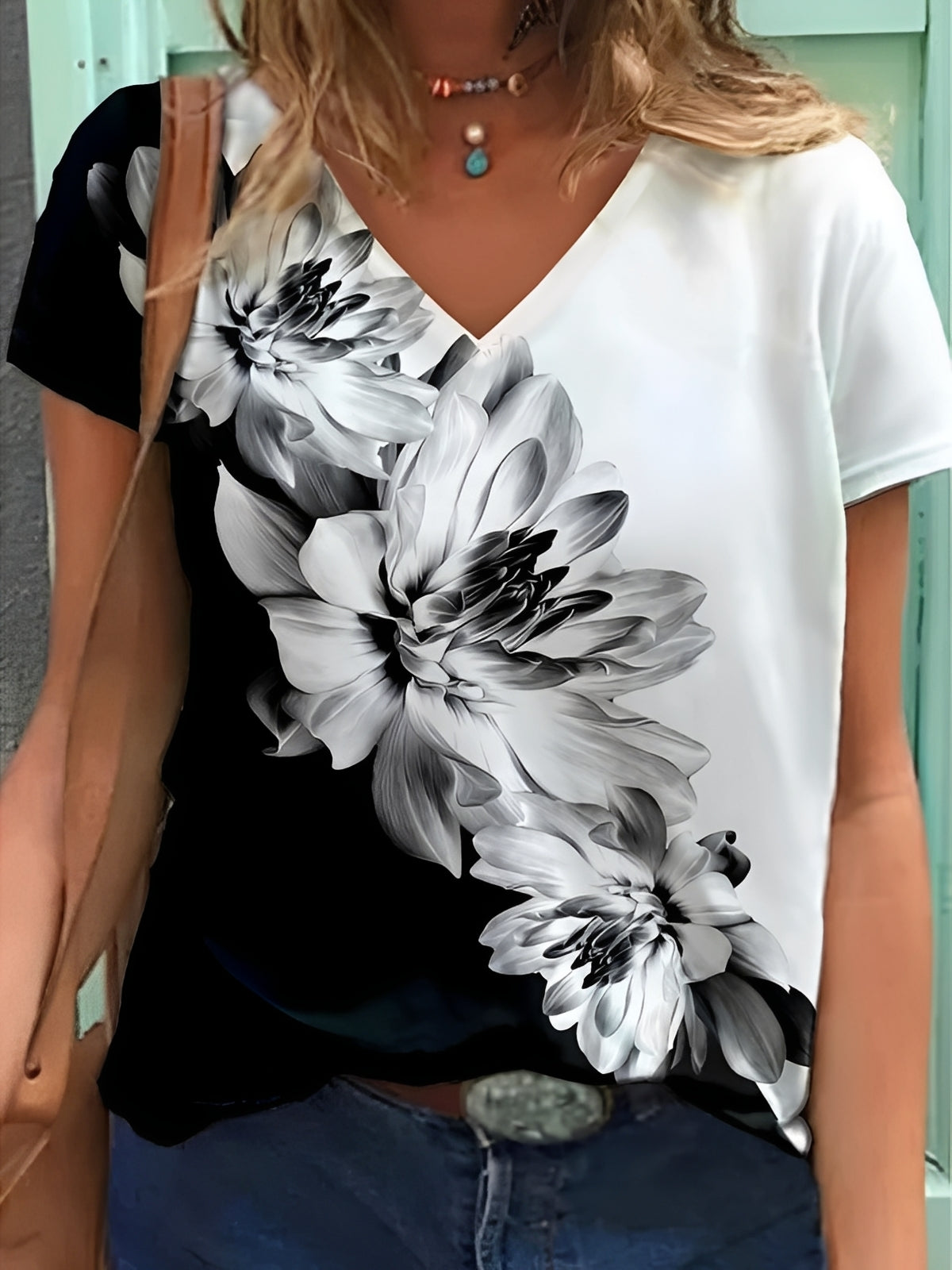 Niki - Elegantes Oberteil mit Blumenmuster für Frauen
