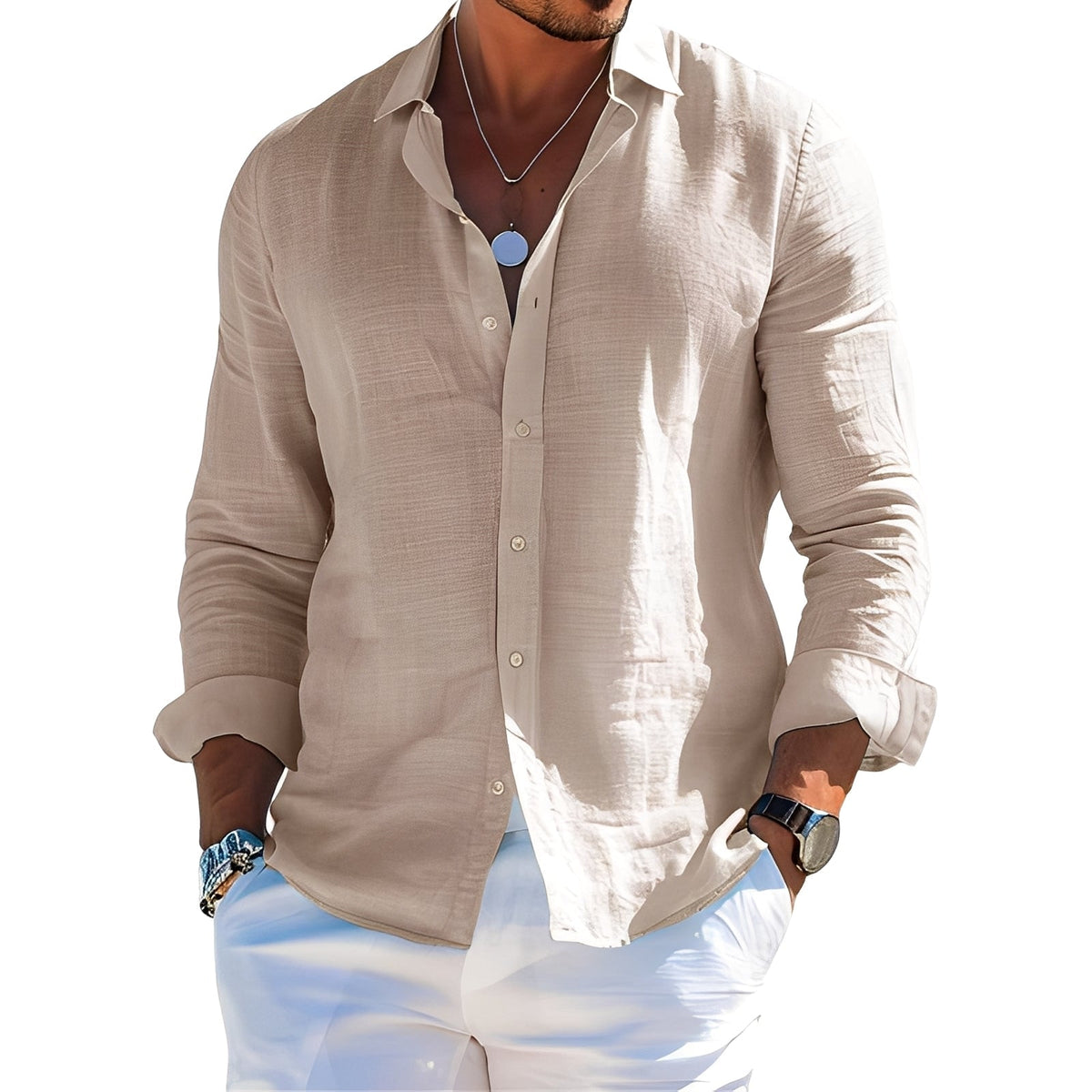 Félicien - Komfortables Langarm-Poloshirt
