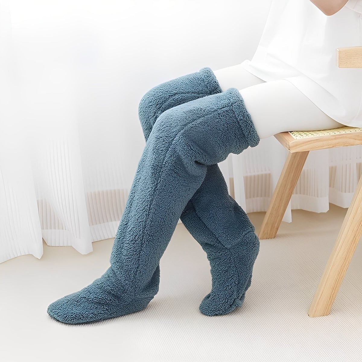Camellia - Wärmende Damensocken bis zum Knie für den Winter