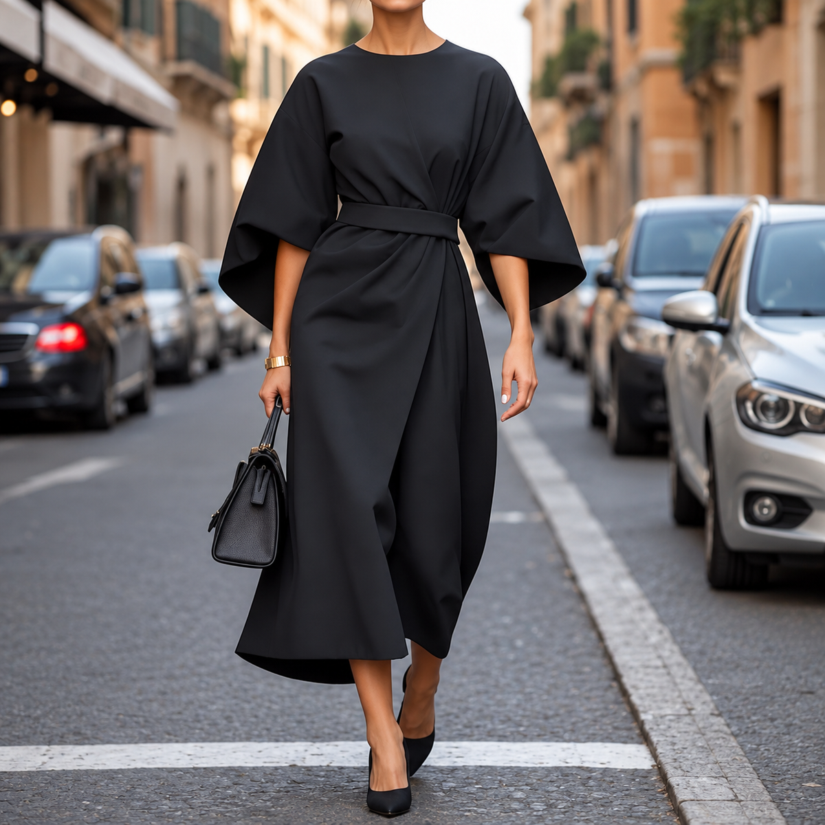 Clare - Maxi Kleid mit einstellbarem Kordelzug