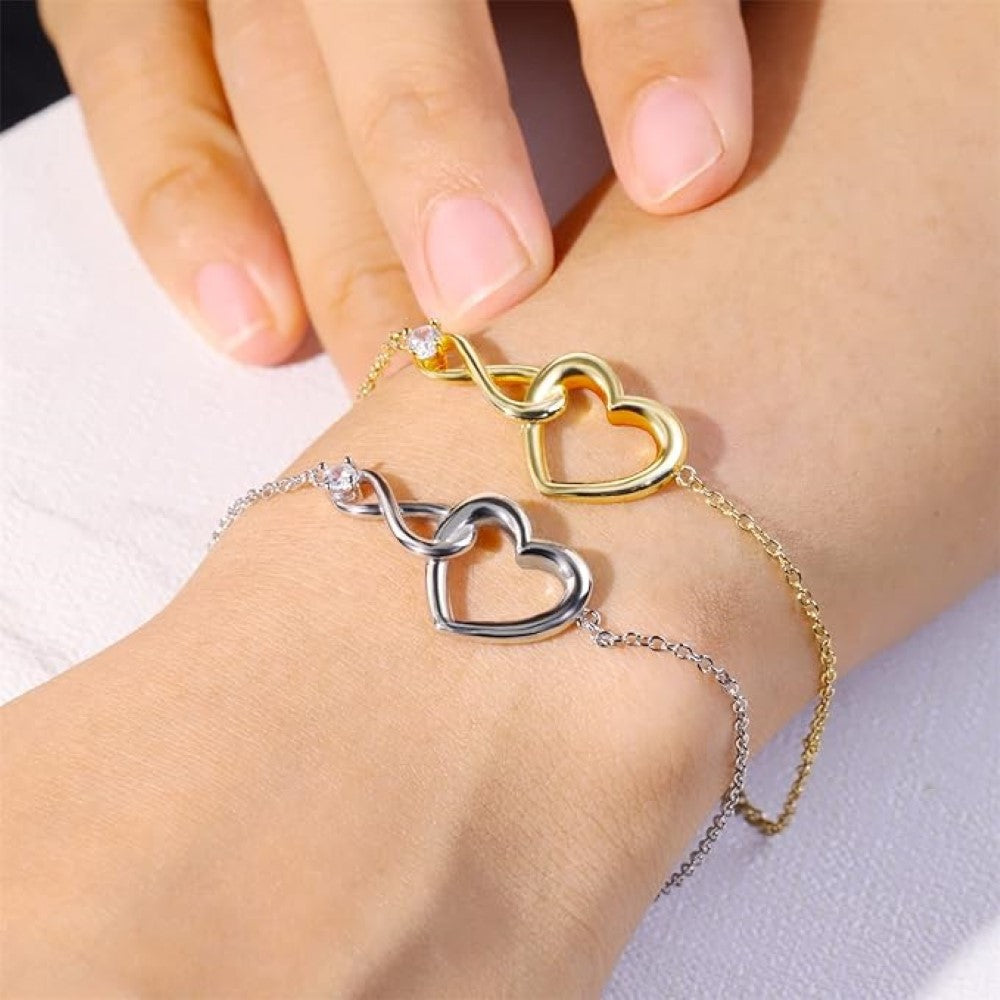 Ewiges Herzarmband - Zartes CZ-Armband