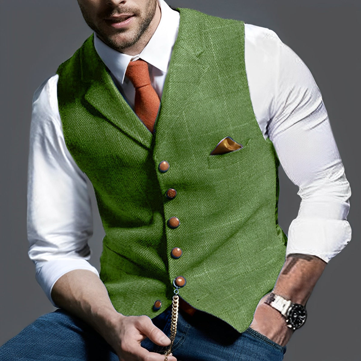 Jasper – Vintage-Weste für Herren