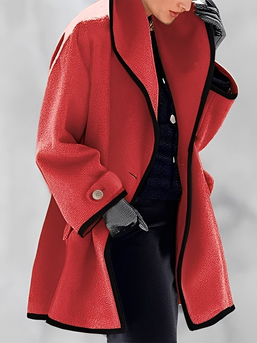 Mikayla - Warme Damen-Wolljacke mit Kapuze