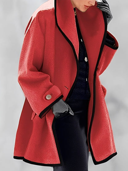 Mikayla - Warme Damen-Wolljacke mit Kapuze