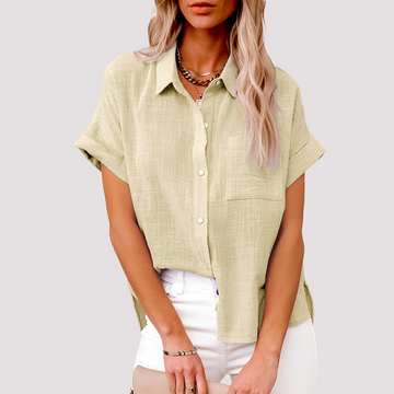 Josie - Bluse mit kurzen Ärmeln, weit geschnitten, mit Tasche für Frauen