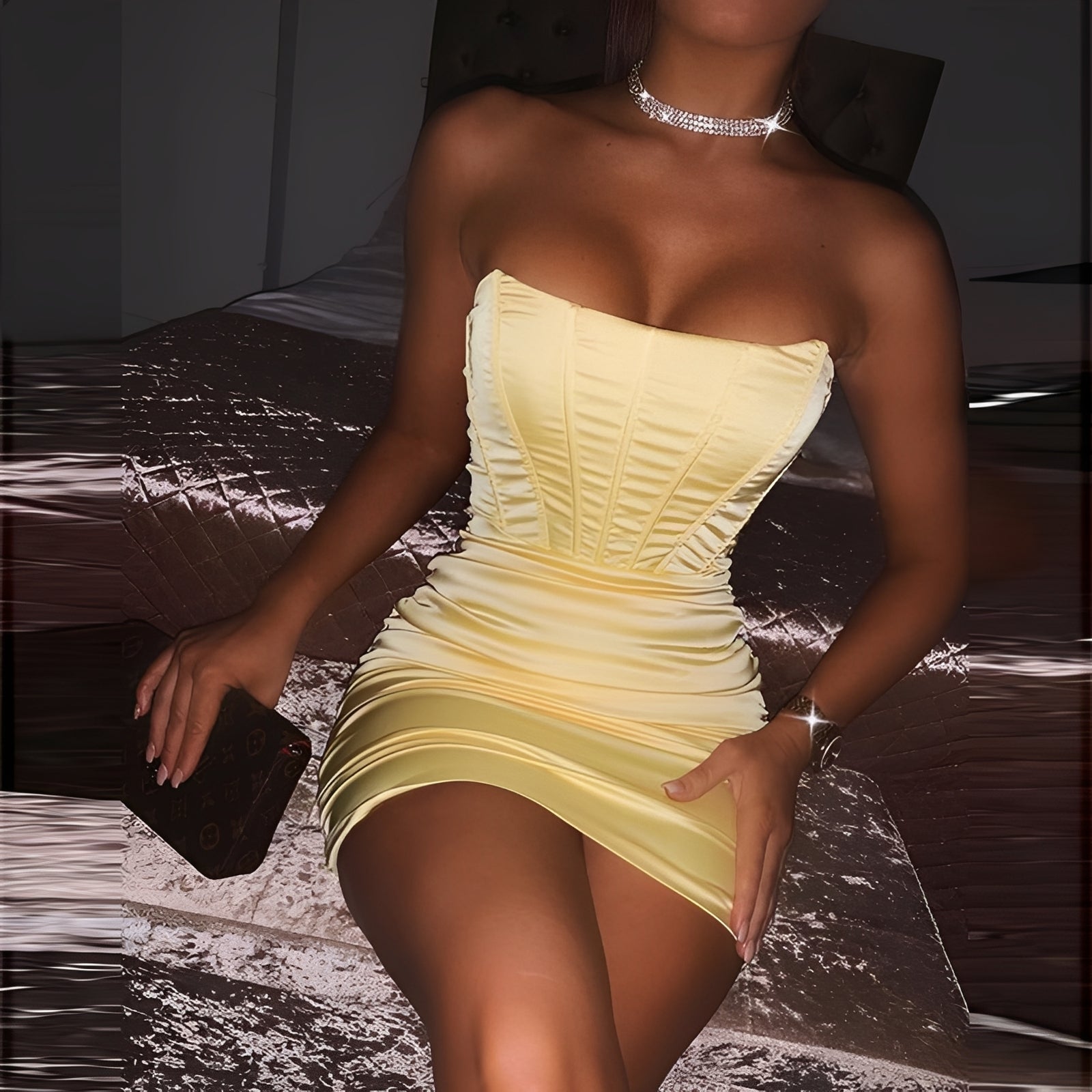Isobelle - Elegante Mini-Robe mit Korsett für Frauen