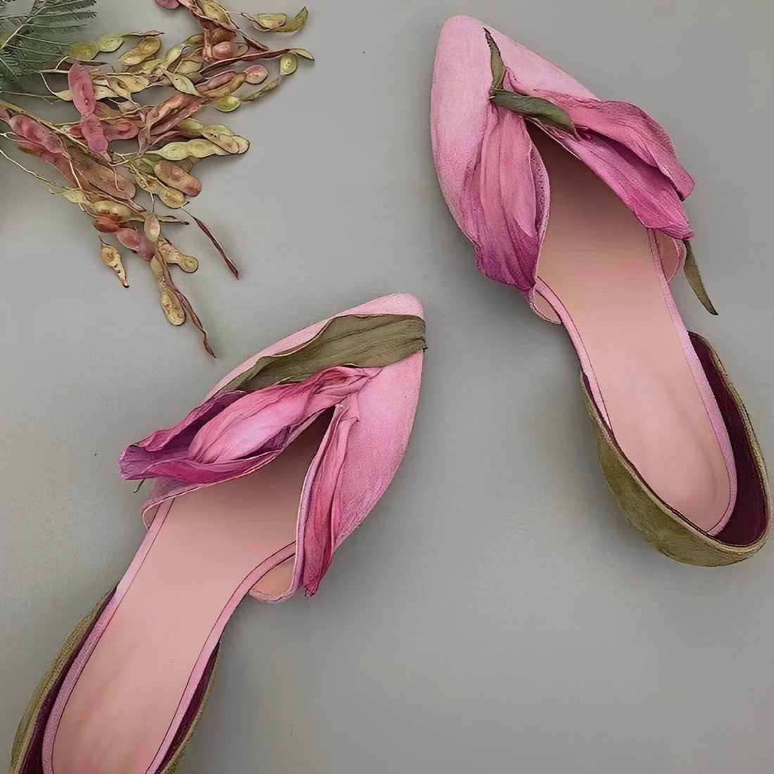 Jennifer - Stilvolle Damen-Ballerinas mit Blumenmuster