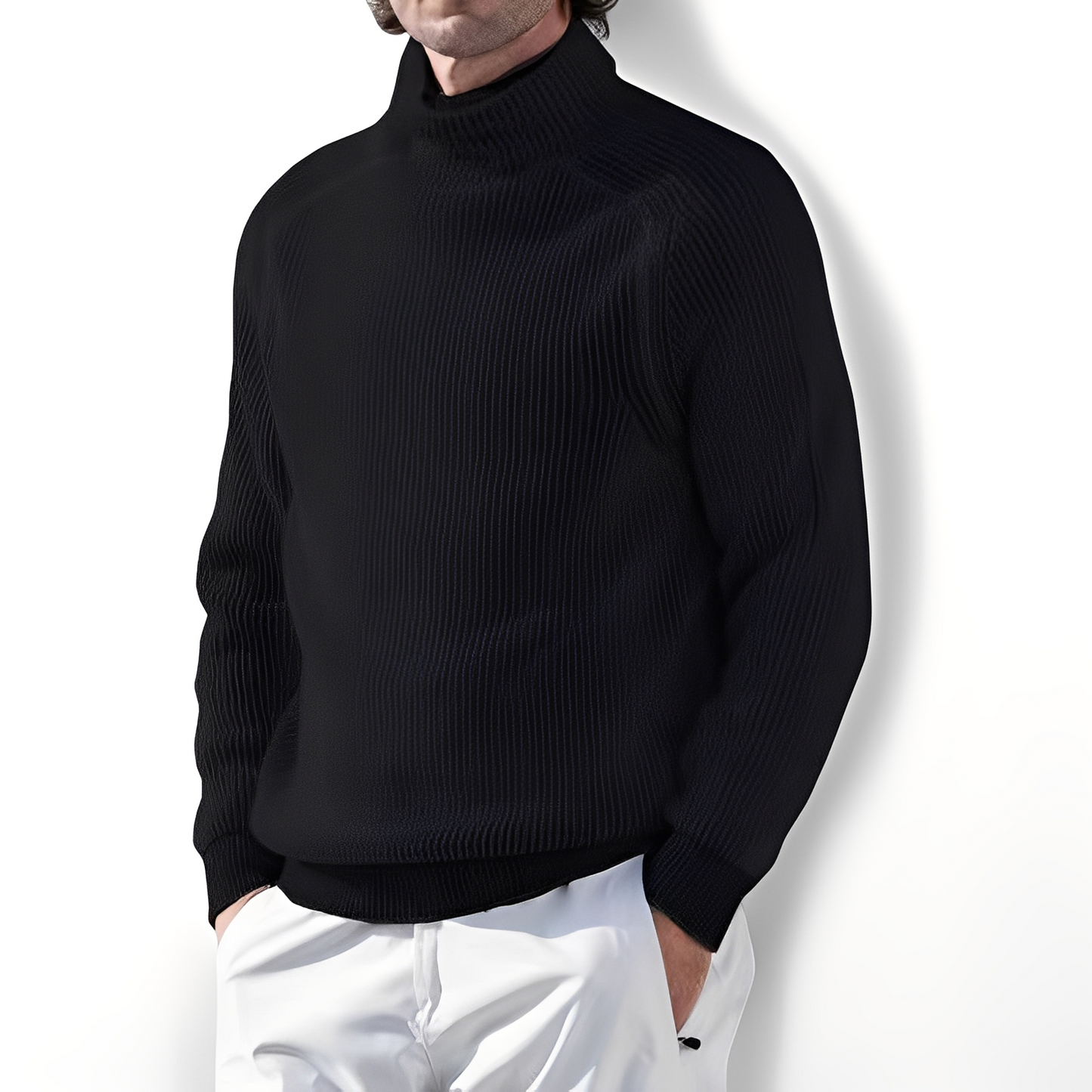 Jarrett – Herrenpullover mit hohem Kragen